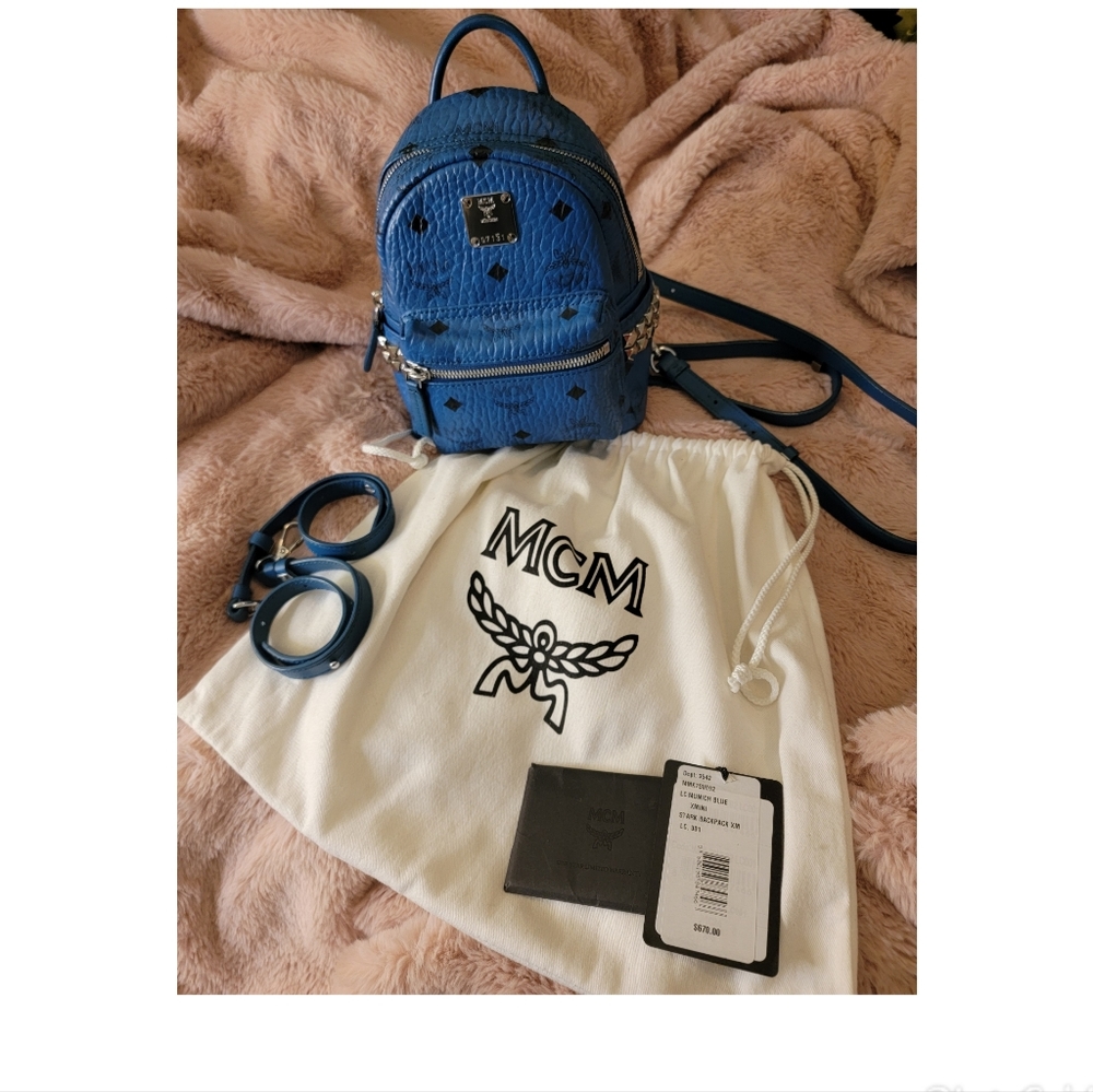 MCM MUNICH BLUE STARK BCKPK